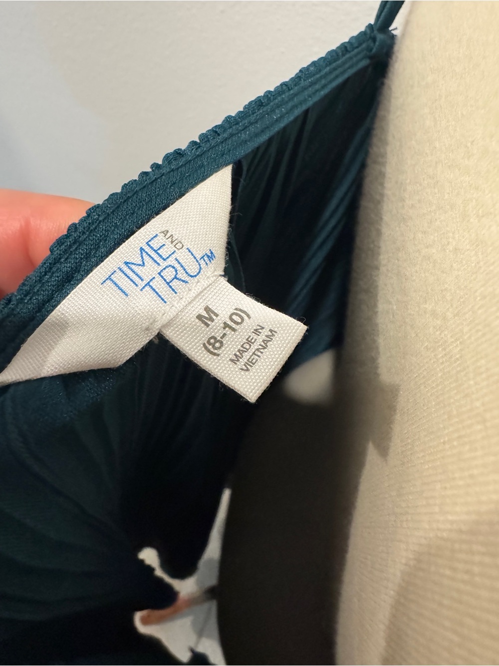 Time and Tru Teal Pleated Spaghetti-Strap Maxi Dress - Picture 2 of 3